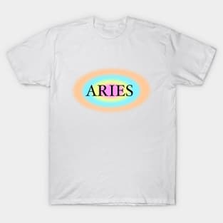 Glowing Aura Aries Zodiac Sign T-Shirt